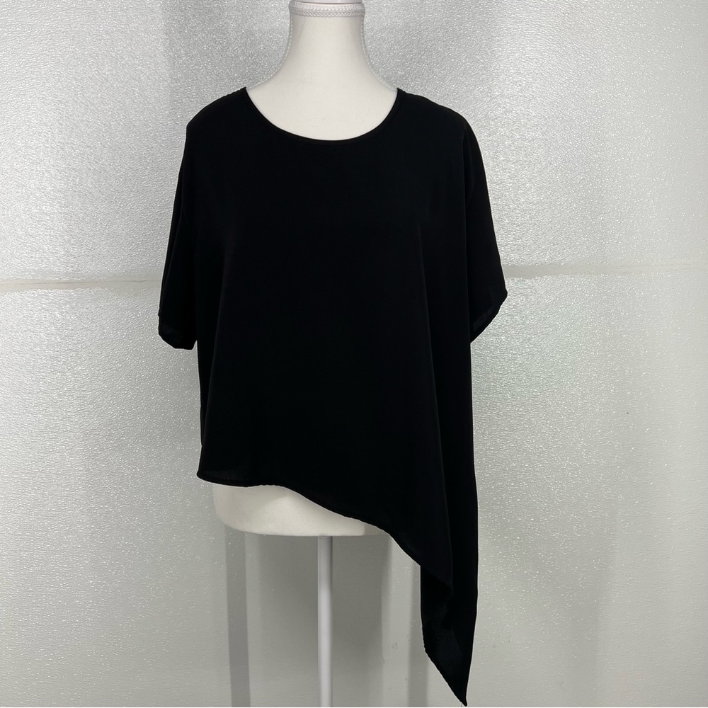 H&M Divided Black  Asymmetric‎ Top Size 4